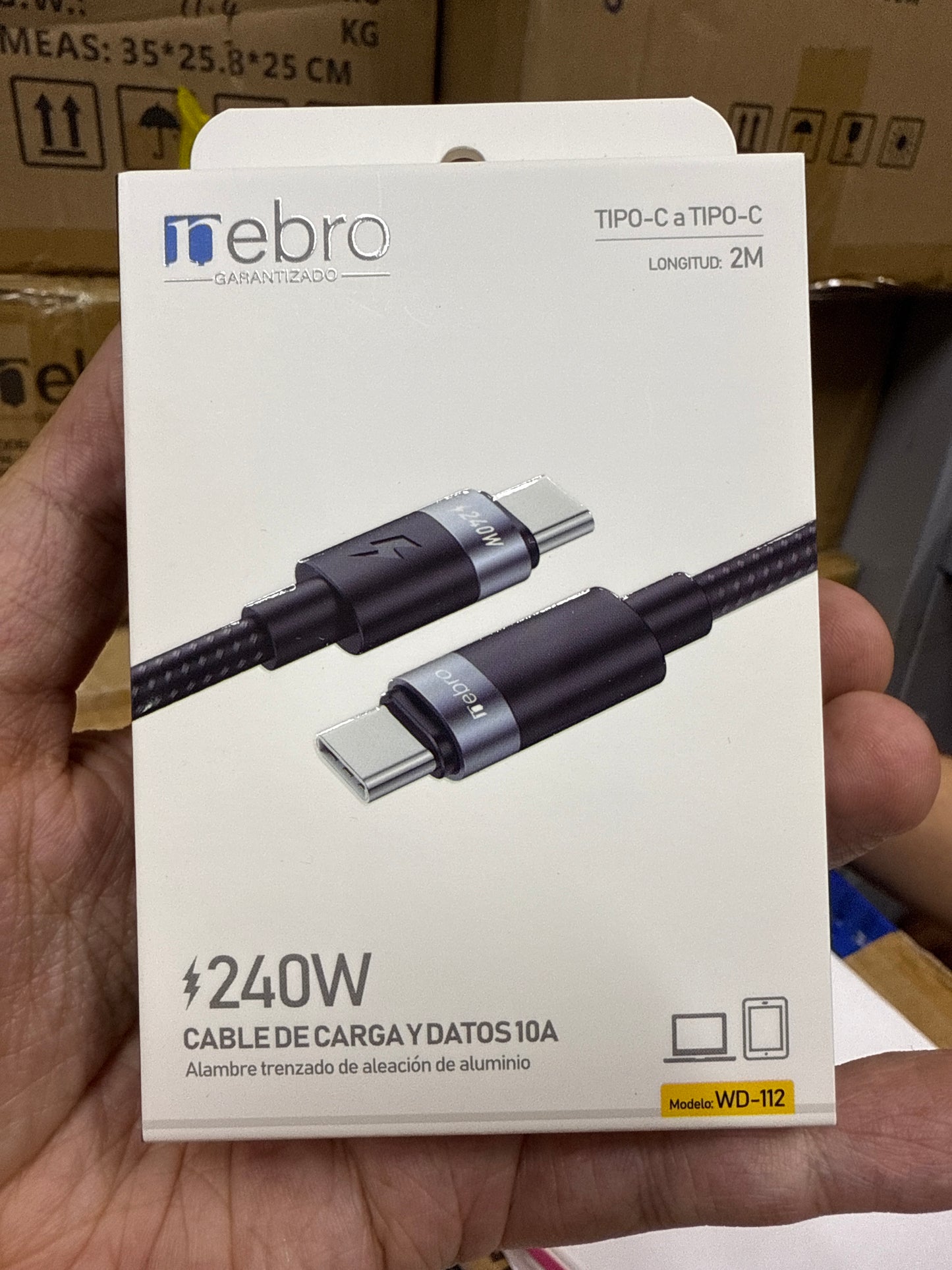 Cable de carga y datos 240w mod WD112