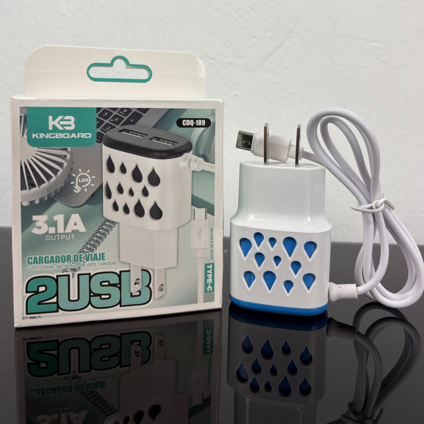 Cargador con 2 puertos usb tipo c