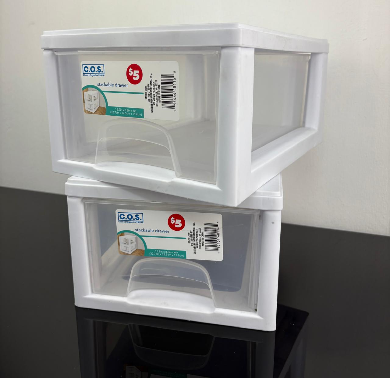 Zapatera de plastico apilable