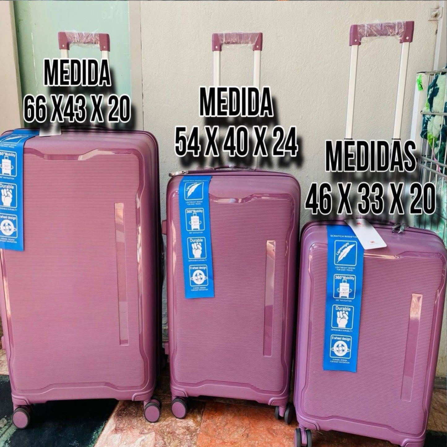 Maleta trio colores