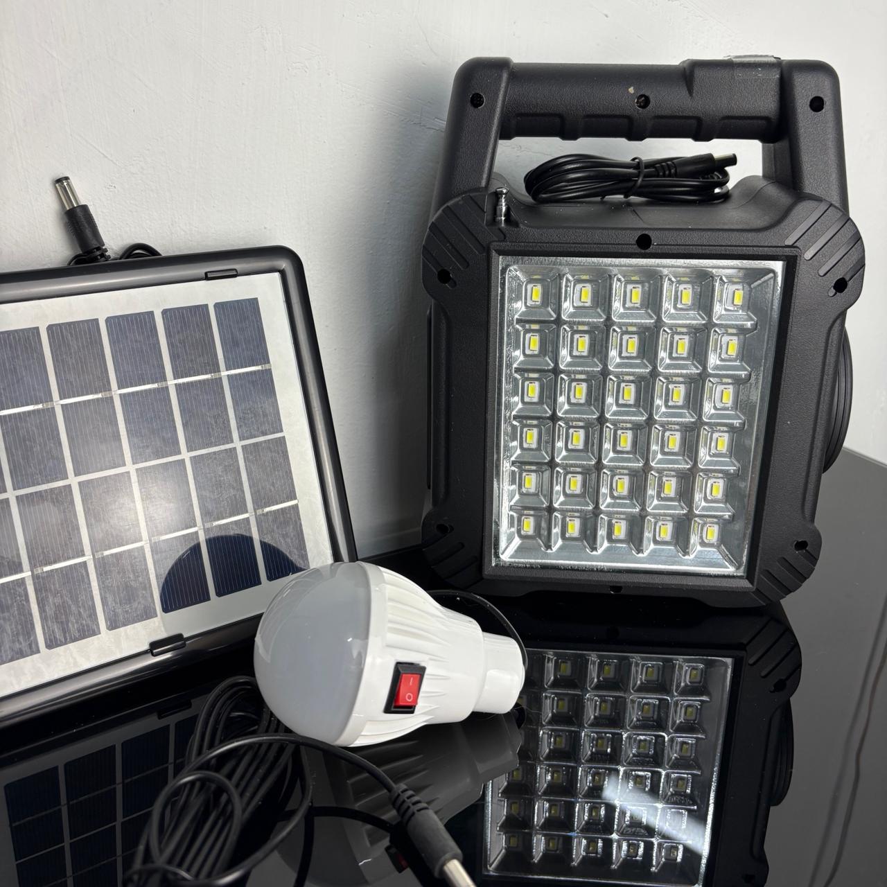 Bocina Bluetooth con panel solar y funcion de powerbank GTS-1464