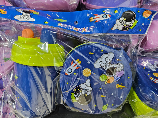 Lonchera redonda  con bote infantil