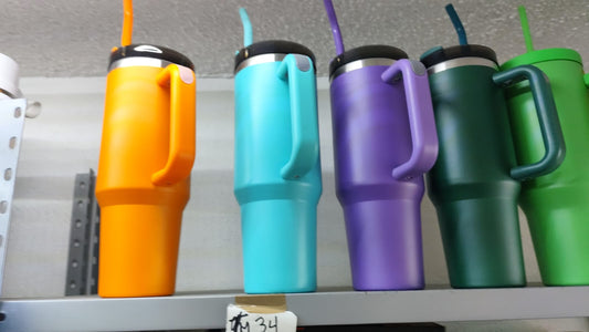 Termo 40 oz con popote punta de plastico