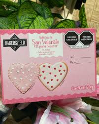 Paquete de galletas bakersfiel san valentin