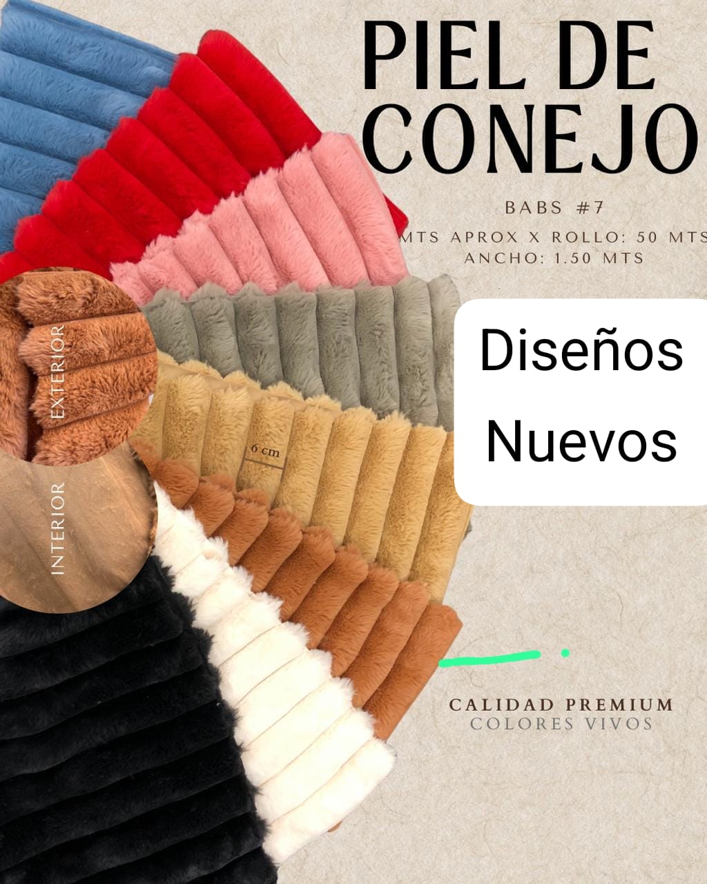 Cojín "piel de conejo"