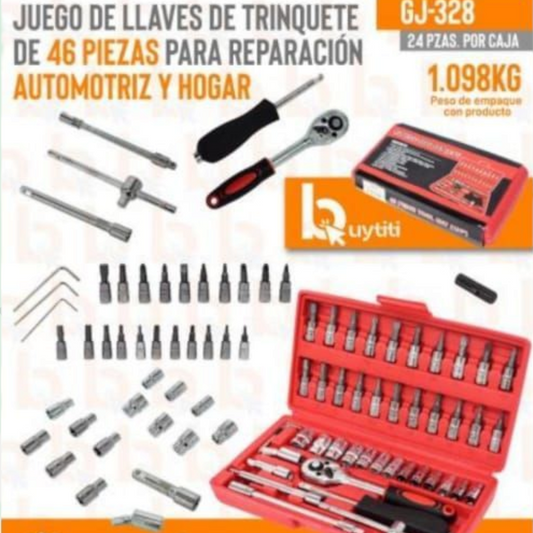 Juego de llaves de 46 piezas