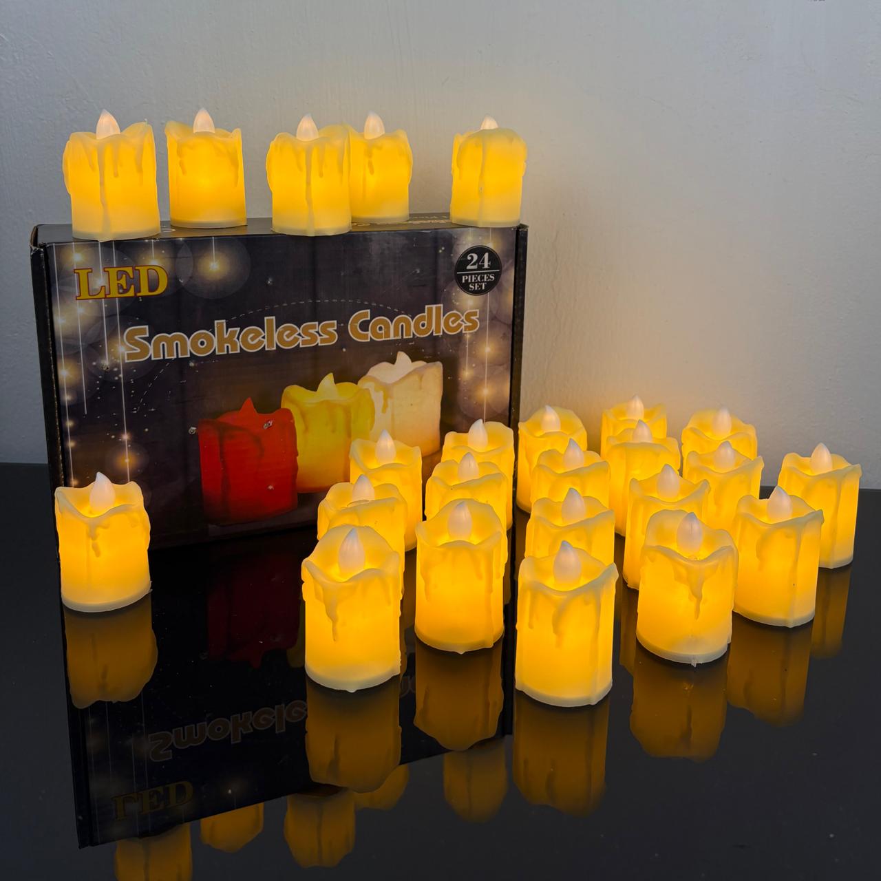 Vela led con lagrima 24pcs