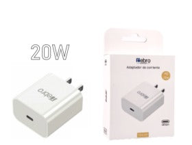 Combo Cargador PD 20W Tipo-C A Tipo-C