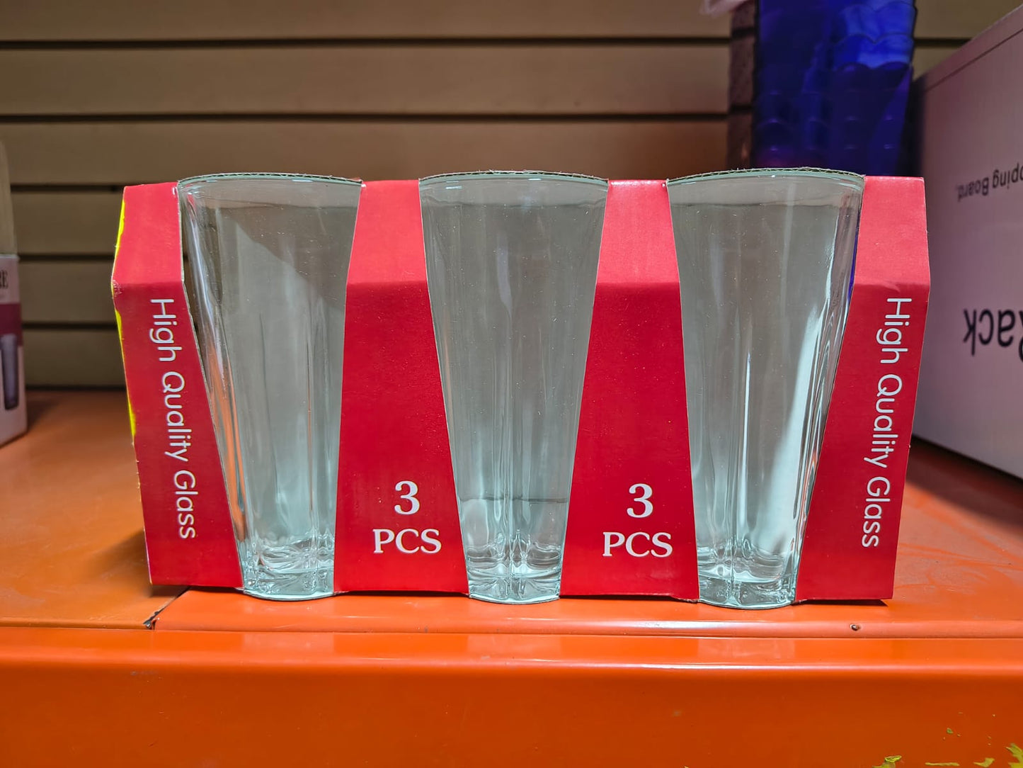 paquete 3 vasos de vidrio