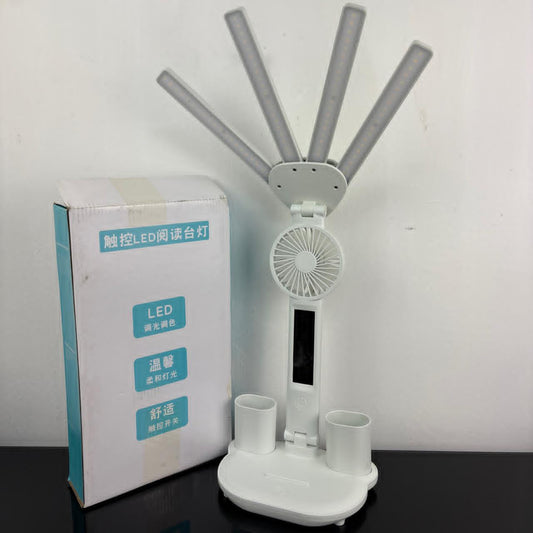 Lampara ventilador reloj de escritorio