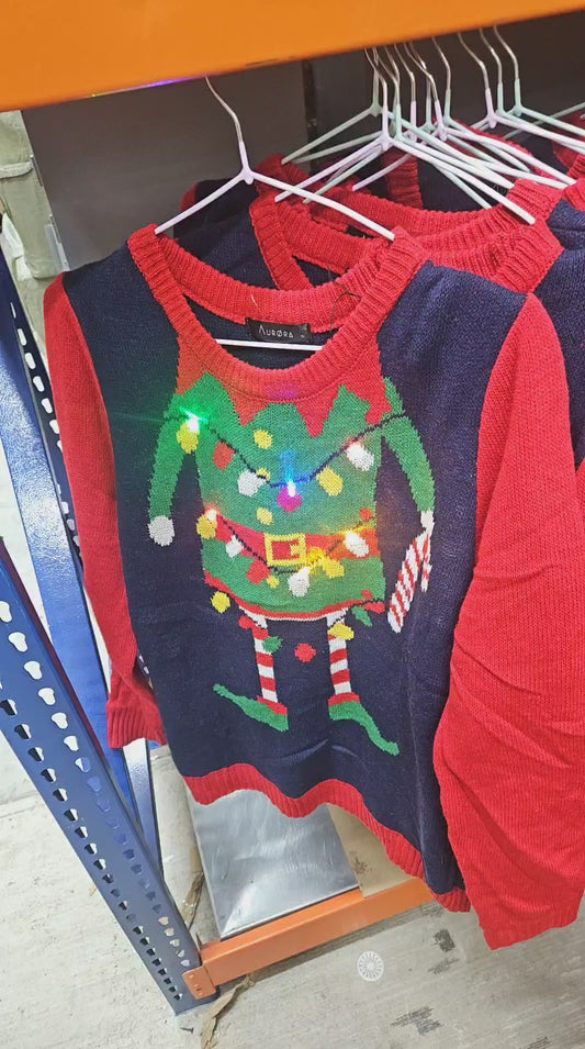 Sueter navideño con luz
