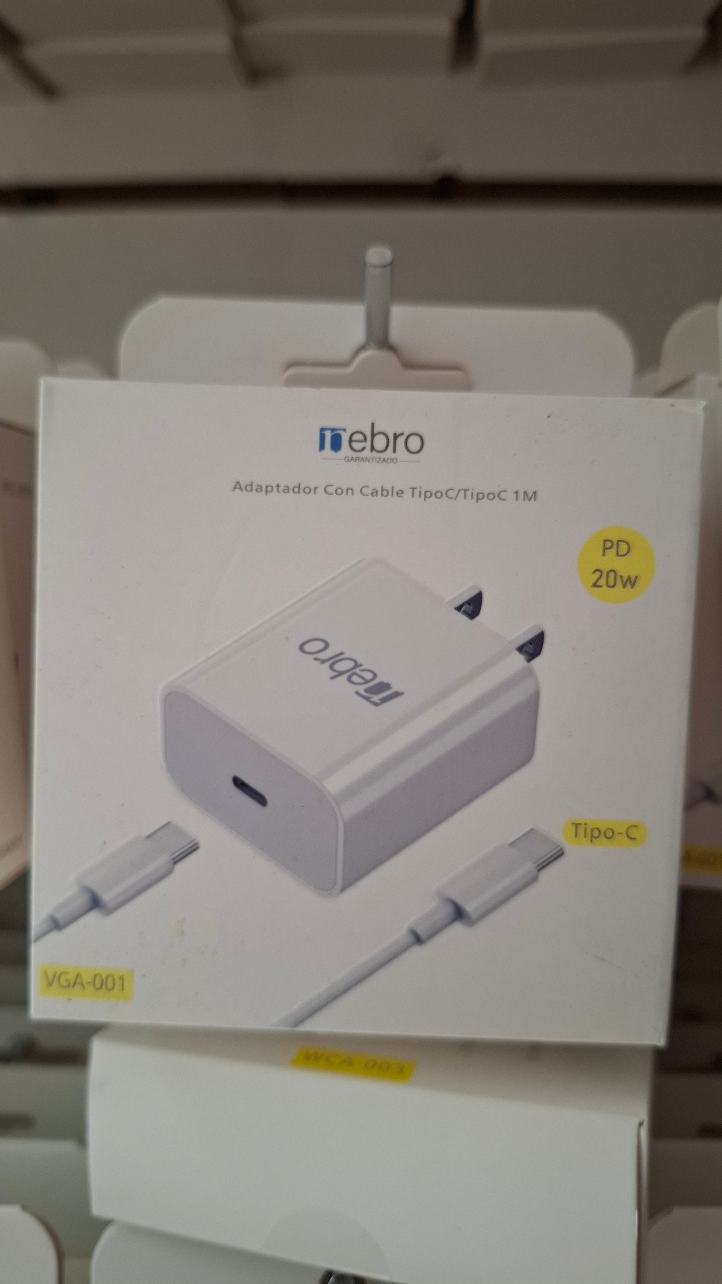 Combo Cargador PD 20W Tipo-C A Tipo-C