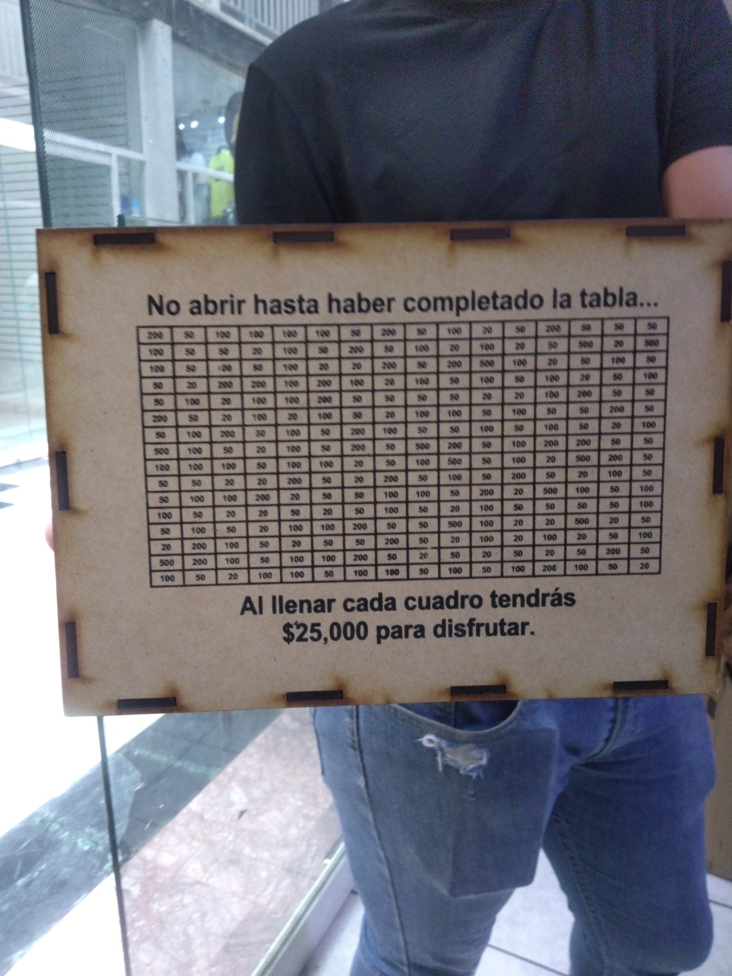 Alcancia mdf ahorro 25000