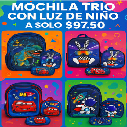 Mochila Trio con luz (Primaria)